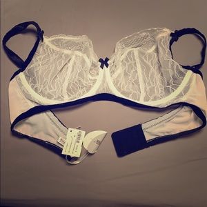 Gorgeous white silk bra!